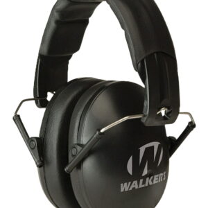 Walker's GWPYWFM2Black Folding Muff 23 dB Over the Head Black Polymer Fits Youth/Women