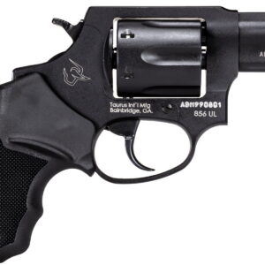 Taurus 285621UL 856 Ultra-Lite Small Frame 38 Special +P 6rd 2" Matte Black Carbon Steel Barrel & Cylinder, Matte Black Anodized Aluminum Frame, Black Finger Groove Rubber Grip